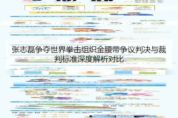 张志磊争夺世界拳击组织金腰带争议判决与裁判标准深度解析对比